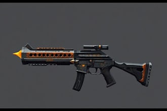 design concept art for weapons