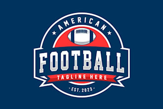 create exclusive and marvelous american football logo design