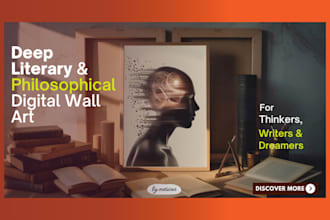 deep digital wall art for thinkers and writers