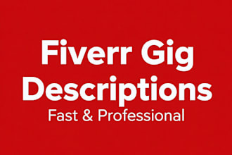 fiverr gig descriptions or short business texts using ai