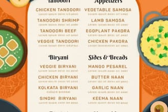create your menu cards for hotels