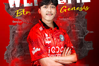 poster 3d esport, football