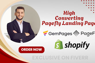 design shopify product landing page with pagefly or gempages