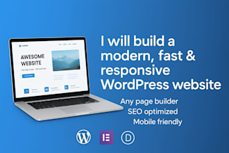 build a modern, fast and responsive wordpress website
