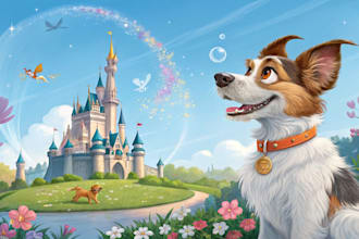 design a custom disney pet portrait