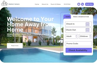 design a professional short term rental vacation rental airbnb website vrbo