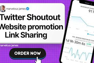do twitter shoutout promote website share link to 250m USA UK fb ig audiences
