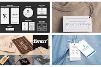 design unique modern clothing labels and hang tags