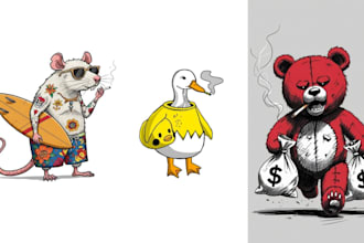 design an amazing cartoon caricature or cartoon mascot logo