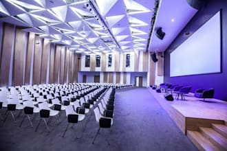 3d architectural event stage design, venue, event center, conference hall design