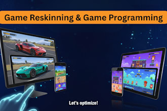 do professional unity game reskinning and programming