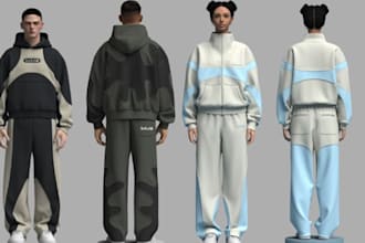 create 3d realistic clothing 3d second life clothe 3d garment design rig 3d shoe