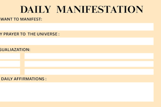 design printable manifestation templates and manifestation planner pages