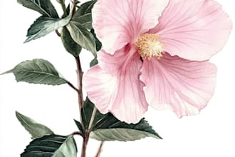 draw a realistic botanical illustration