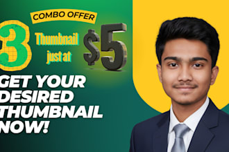 design a eyecatching youtube thumbnail using canva pro