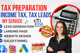 build tax preparation website income tax website finance website income tax lead