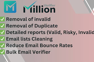 clean and verify bulk email lists using million verifier
