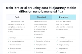 train lora or ai art using sora midjourney stable diffusion nano banana sd flux