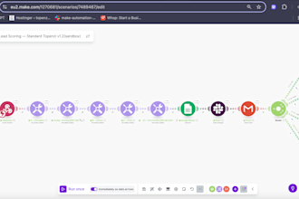 build a make lead scoring automation with slack email google sheets