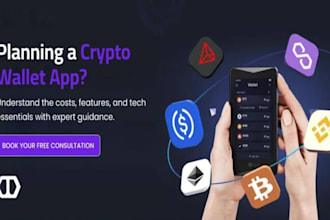 create crypto wallet exchange platform and crypto logo design