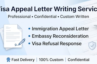 write visa or immigration appeal letters for reconsideration