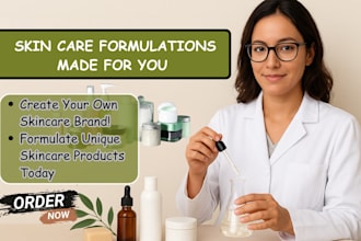 be your cosmetic chemist and formulate skincare products and organic products