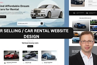 build car rental website, car dealers website, car renting, cars selling website