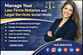 manage your law firms notaries and legal services social media