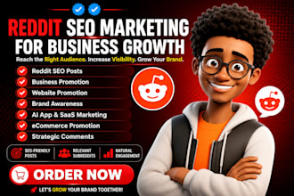 reddit SEO post to market business startup software link ai app ecommerce brand