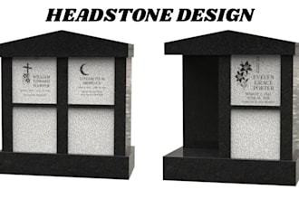 do model 3d headstone, 3d grave, 3d graveyard, tombstone, casket, 3d memorial