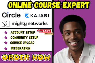 set up circle so community mighty network kajabi online course community manager