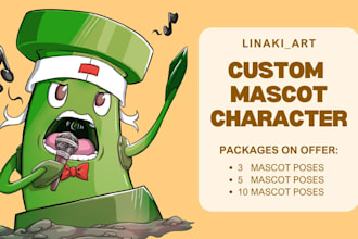 design unique mascot characters for emotes, badges, branding