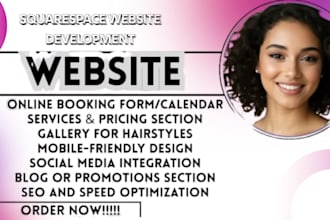 create custom hairstylist booking website haircut, salon, spa appointment websit