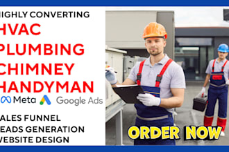 generate hvac repair plumbing electrician chimney  handyman leads and website