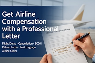 write flight delay or airline compensation demand letters
