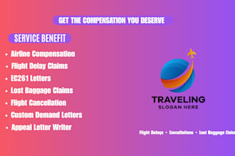 write flight delay or airline compensation demand letters