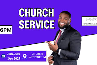 design a modern church flyer, gospel event poster, or religious flyer