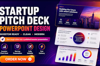 design startup pitch deck, investor pitch deck powerpoint presentation