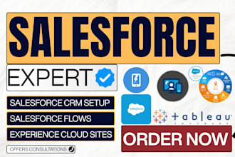 setup salesforce CRM sales cloud service cloud experience cpq reports flows apps
