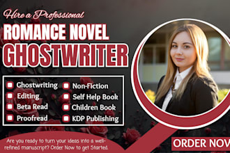 do romance book ghostwriting editing beta read proofread for kdp publishing