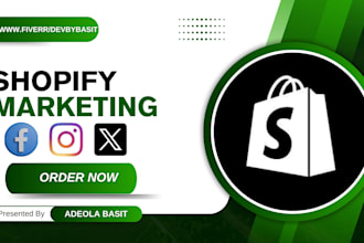 do shopify marketing , SEO, ads, social media, traffic and sales growth