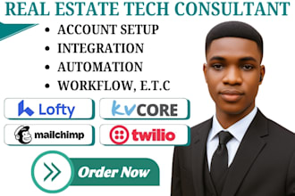 build email sms drip funnels lofty crm kvcore twilio mailchimp automation