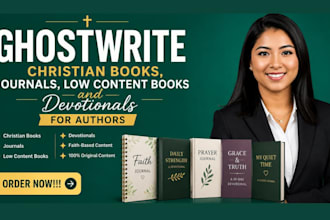 ghostwrite christian book, journal, low content books and devotional for authors
