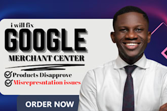 fix google merchant center suspension, and misrepresentation for shopping ads