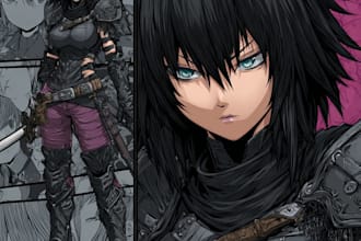 create anime and manga illustrations