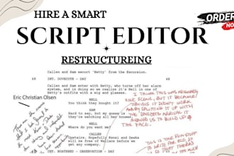 edit, format, and proofread your screenplay to industry standard