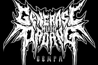 design a powerful and original metal logo