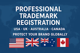 help with trademark registration USA, UK, australia or canada and search