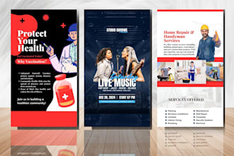 design a professional business or event flyer within 4 hours