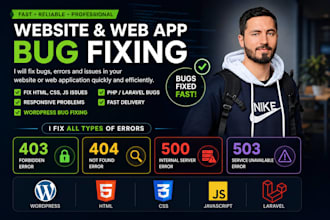 fix bugs, debug, and optimize your website or web app